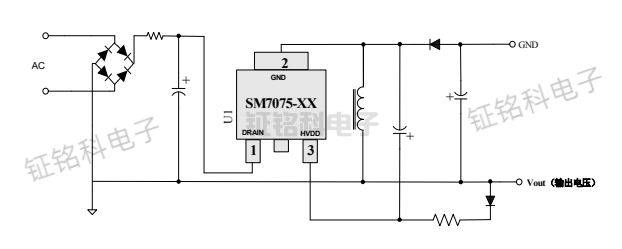 SM7075-12 AC/DC PWM 功率开关芯片 输出电压12V